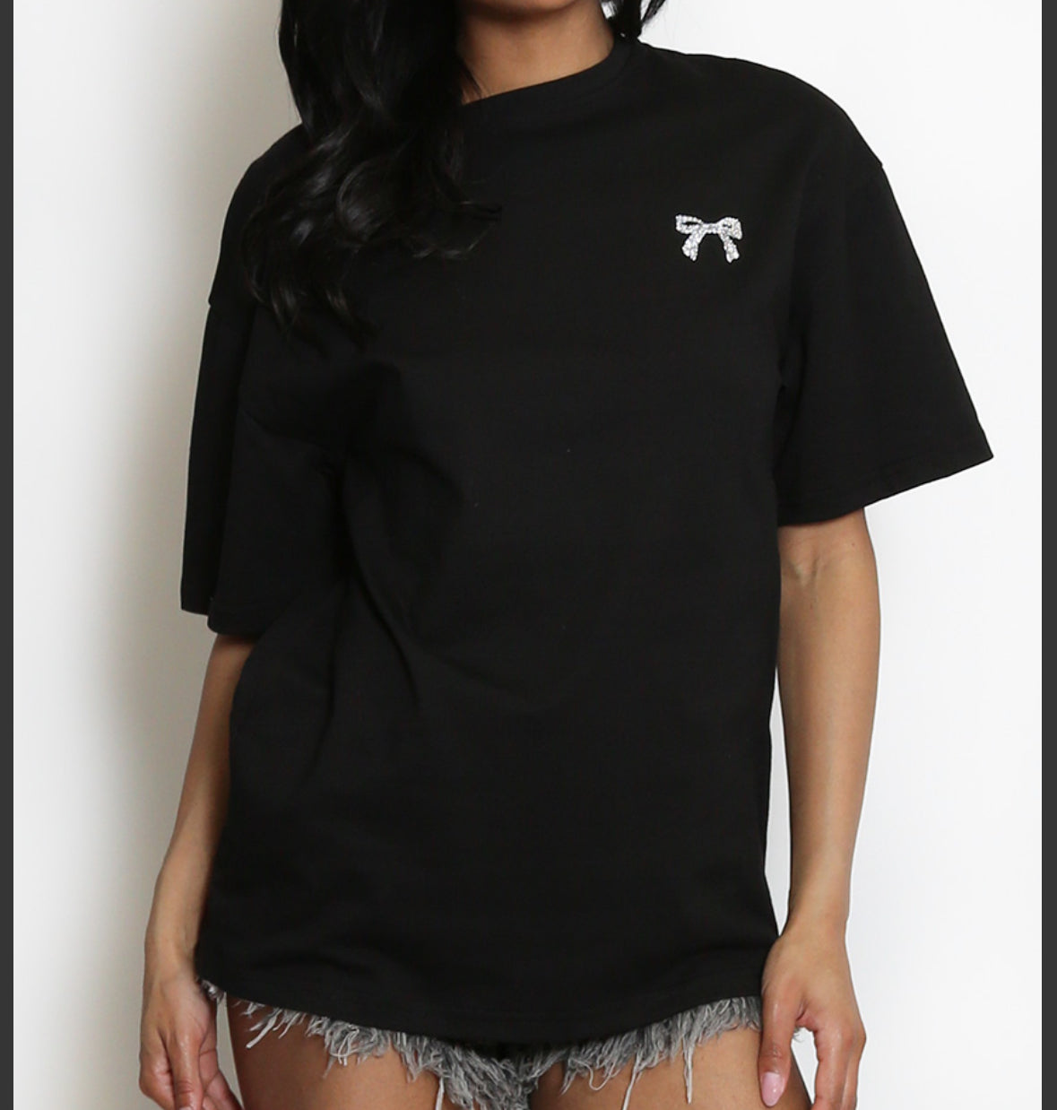 Glitter bow T-shirt