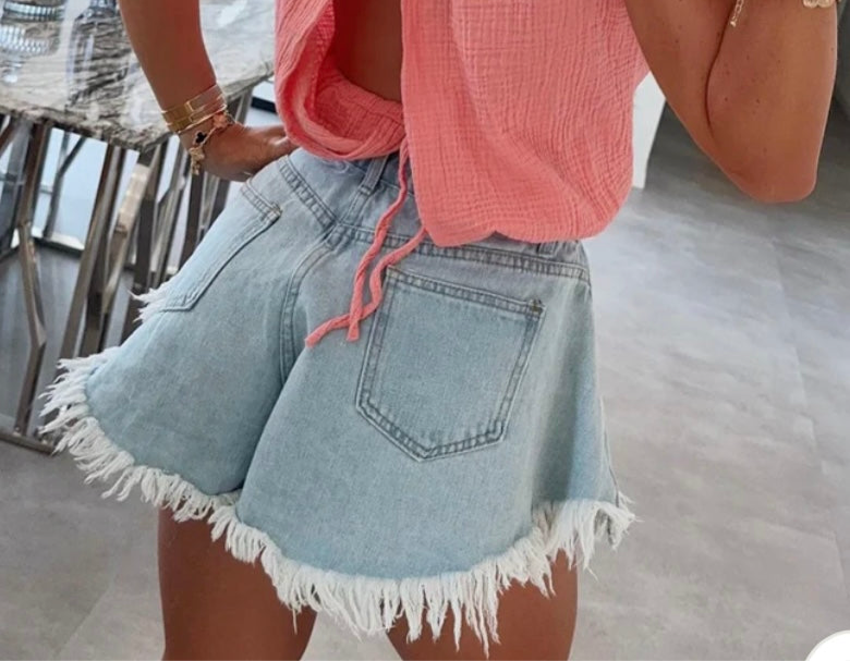 Denim shorts
