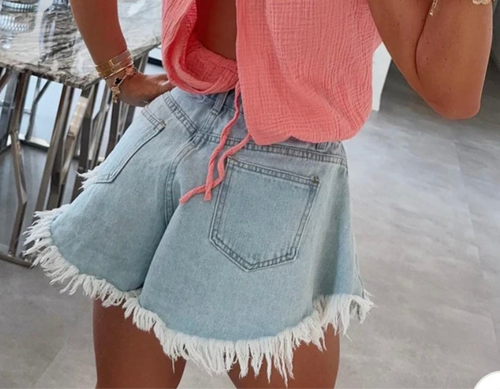 Denim shorts